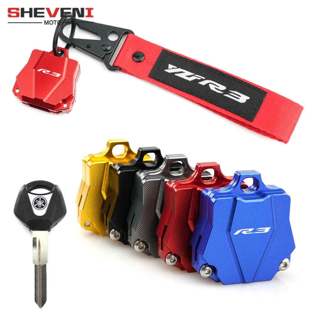 

For YAMAHA YZF R3 YZF-R3 R3 2020 2021 2022 Motorcycle Accessories CNC Key Shell Key Case Cover Key ring Key Chain YZF-R3