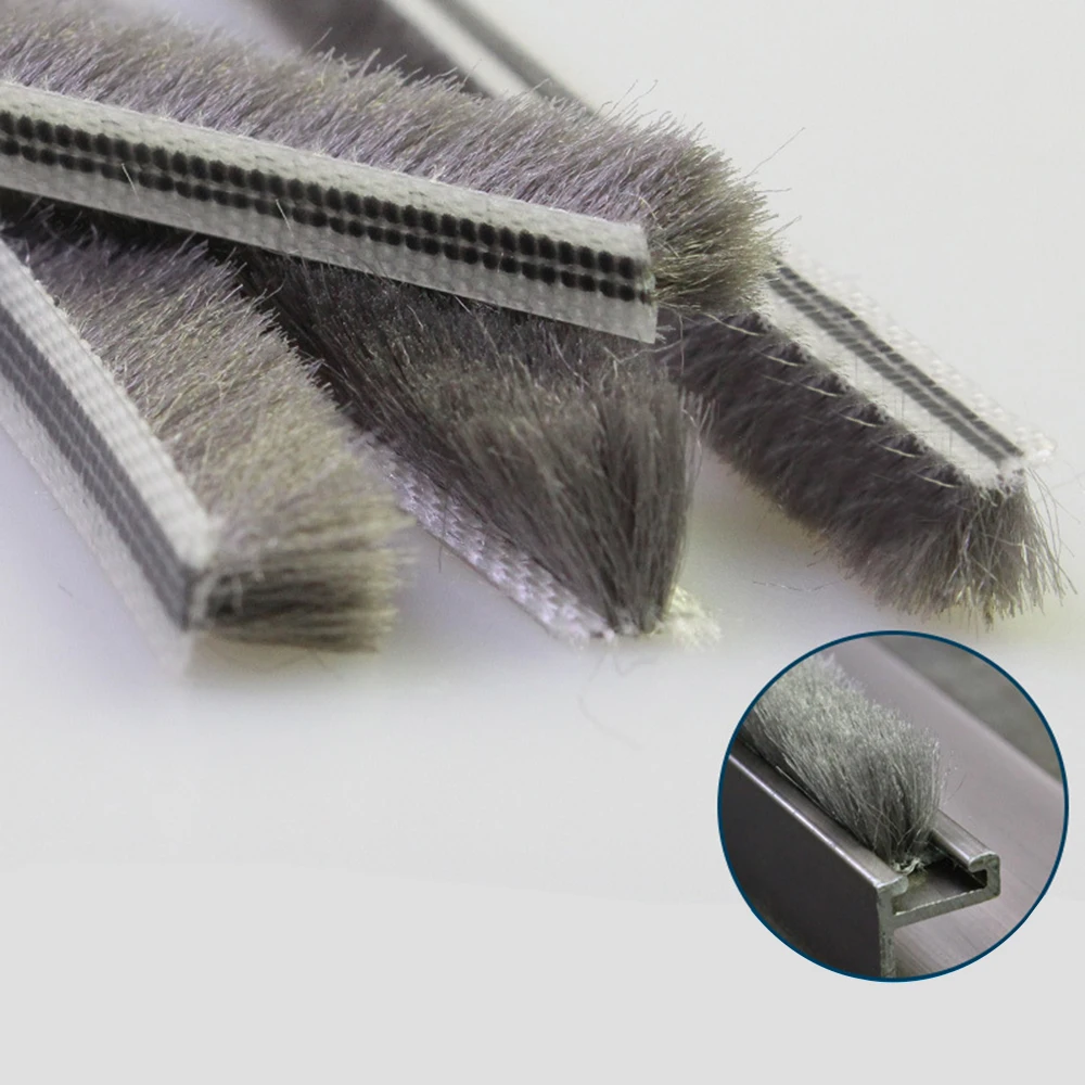 10m Water-resistant Dustproof Soundproof Door Seal Strip with Brush