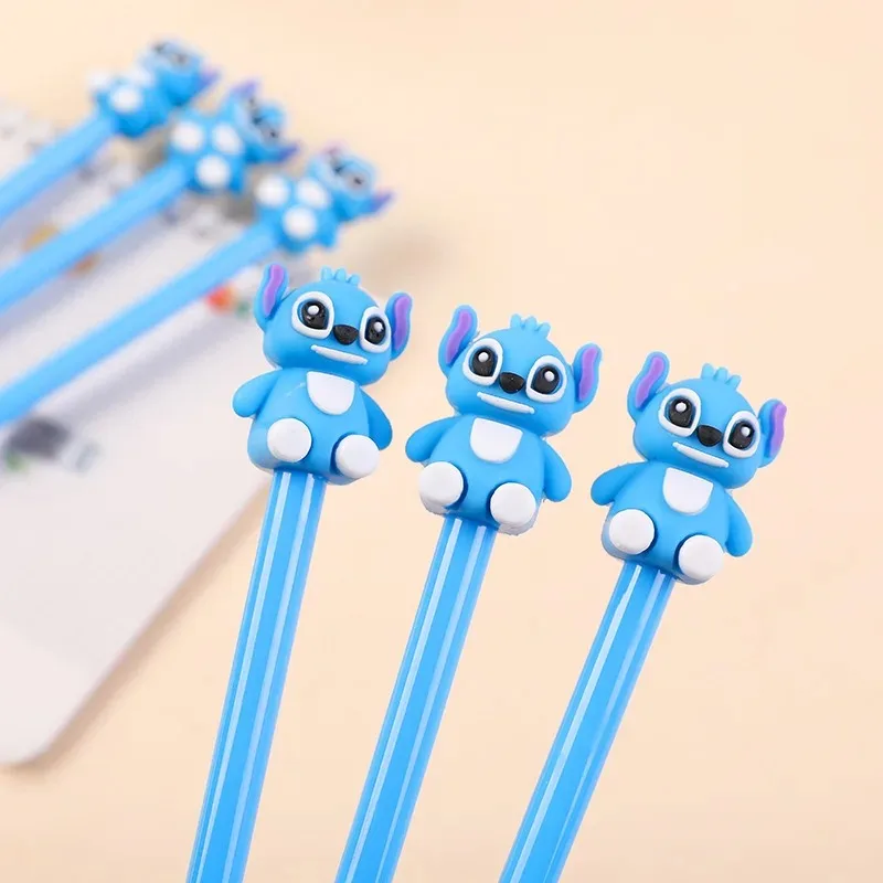10pcs Lilo & Stitch Anime Figure Gel Pen Cute Disney Stationery Signature Pen School Supplies Office Tools Children's Toys Gifts