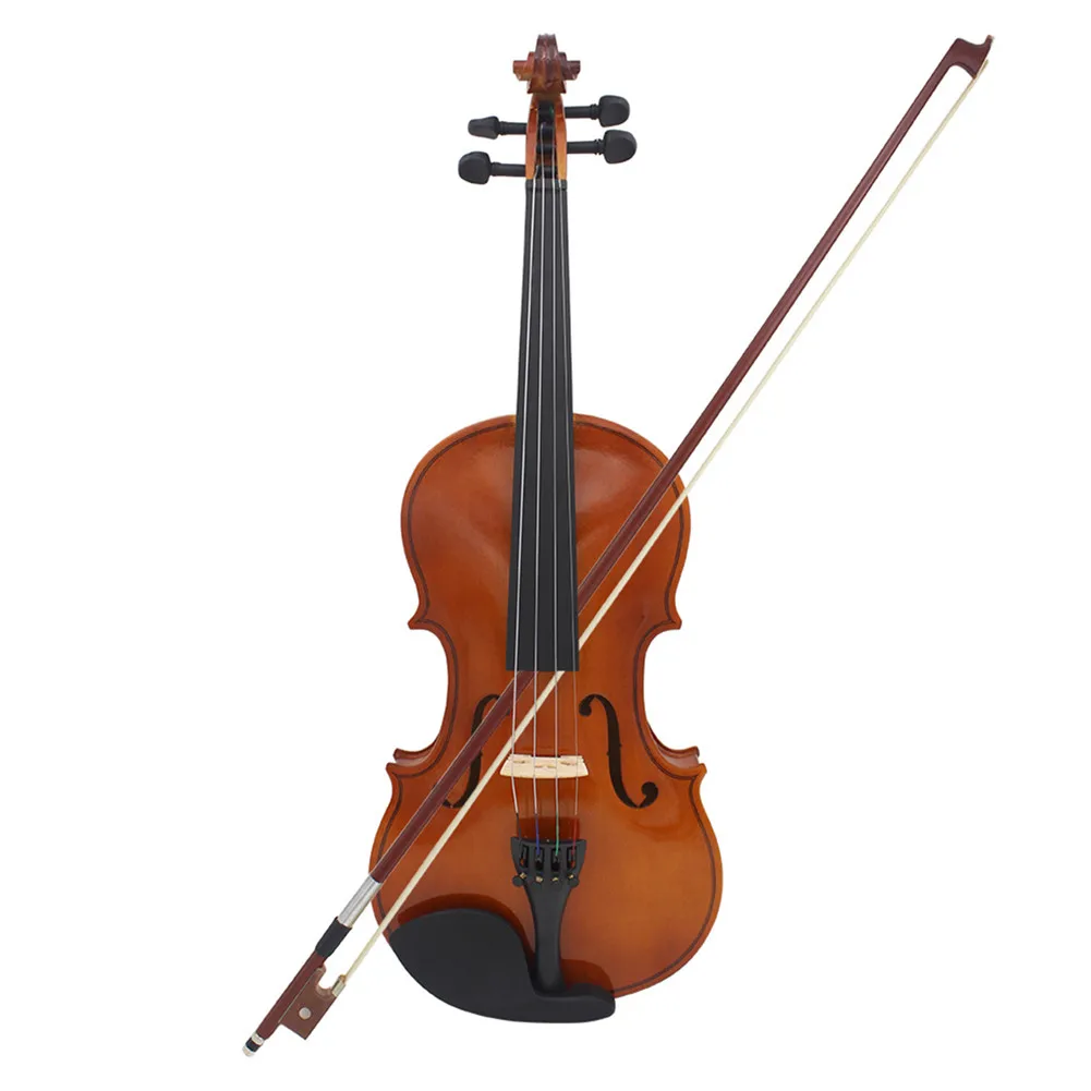 Violin Natural Acoustic Solid Wood Spruce Flame Maple Veneer Fiddle With Cloth Case Rosin Sets for Acoustic Violin
