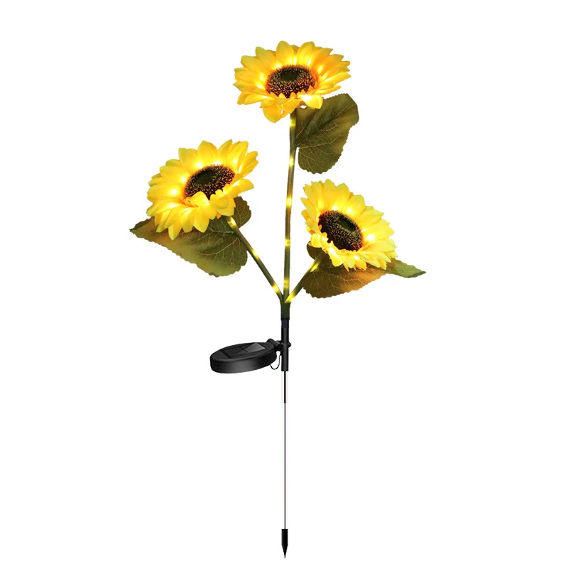 1PCS Solar Sunflower LED Light Outdoor Yard Power IP65 Waterproof Lamp for Wedding Holiday Courtyard Landscape Garden Decoration