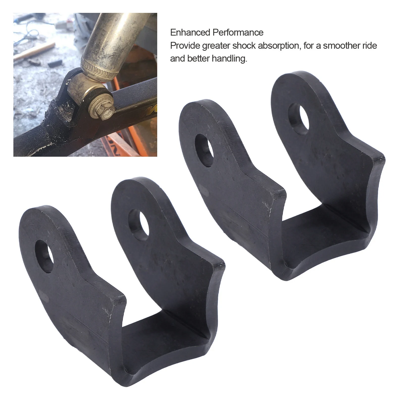 Car Axle Shock Absorber Bracket Weld On Shock Bracket Enhanced Performance Steel Easy Installation Curved for Off Road Trailer
