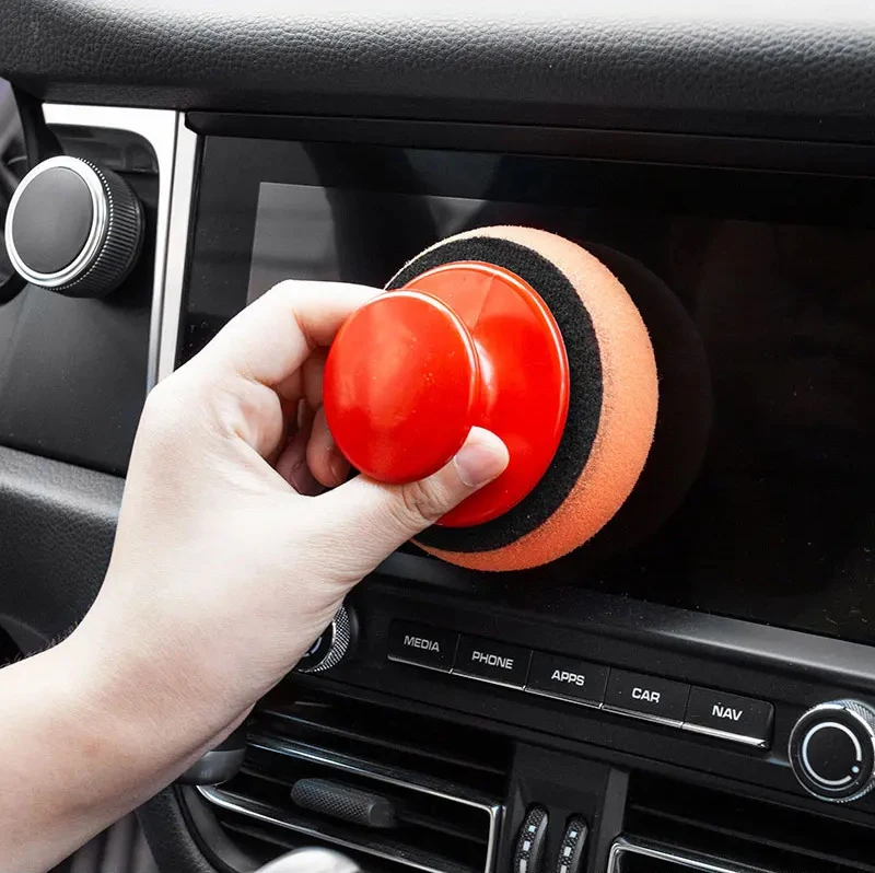 Polieren Wachsen Schwamm mit Griff Auto Wachsen Schwamm Auto Waschen Werkzeug Multifunktionale Manuelle Wachsen Schönheit Wachsen Werkzeug – Detail 6