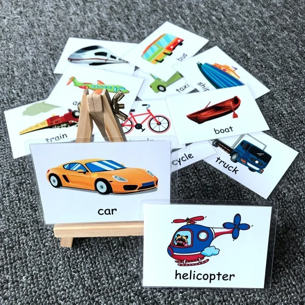 Baby Montessori Toys Emotion Weather Learning Card Cartoon English Flash Cards Kids Learning Toys Educational Toys for Children 5