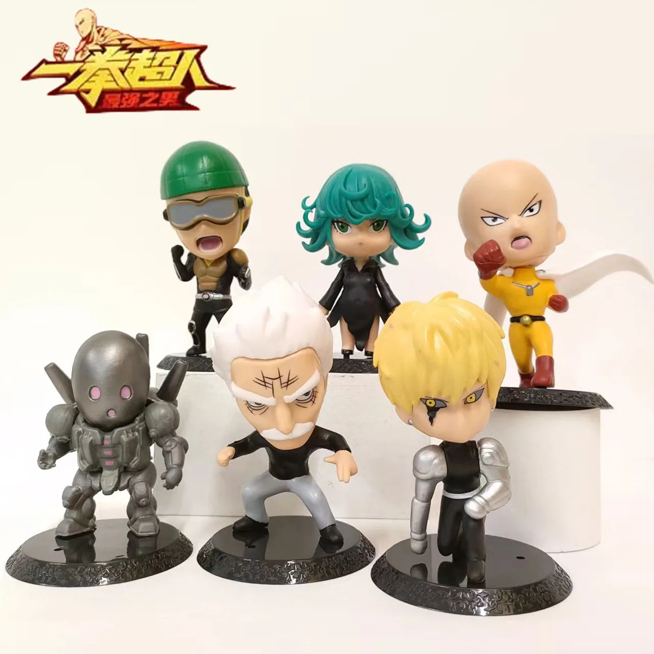 6pcs/set Anime One Punch Man Saitama Genos Senritsu No Tatsumaki Bangu  Mumen Rider Q Version Pvc Action Figure Toy Model Doll - Action Figures -  AliExpress