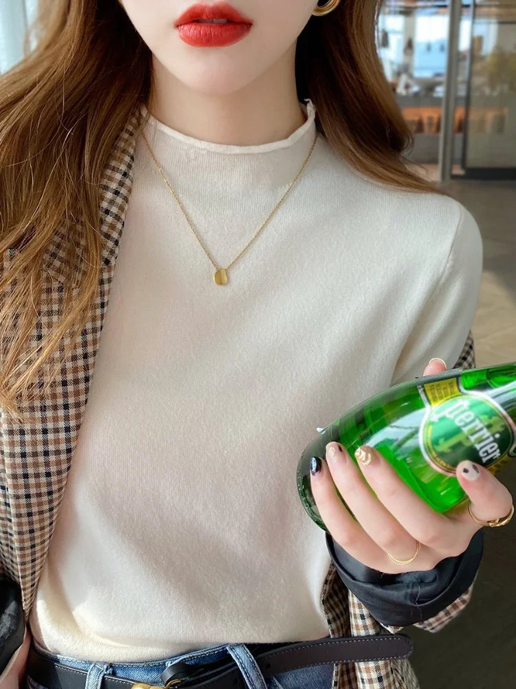 سترة نسائية لربيع وصيف بأكمام طويلة لعام 2025 سترة رقيقة محبوكة بلوفرات ناعمة سترات أساسية ناعمة للنساء 2