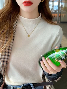 سترة نسائية لربيع وصيف بأكمام طويلة لعام 2025 سترة رقيقة محبوكة بلوفرات ناعمة سترات أساسية ناعمة للنساء 2