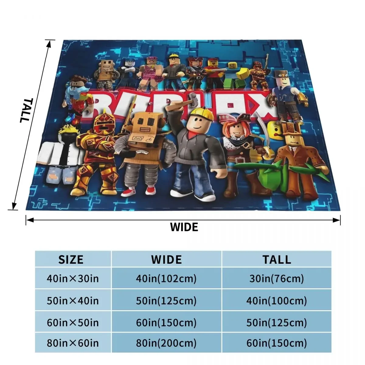 R-Robloxes Game Blanket Games Factory Flannel Funny Warm Throw Blankets for Home Spring Autumn 6