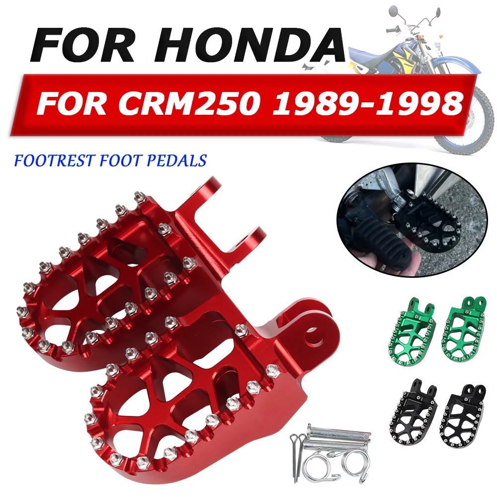 

For HONDA CRM250 R CRM 250 AR CRM250R CRM250AR 1998 Motorcycle Accessories Footrests Footpeg Foot Pegs Pedals Plate Foot Rests