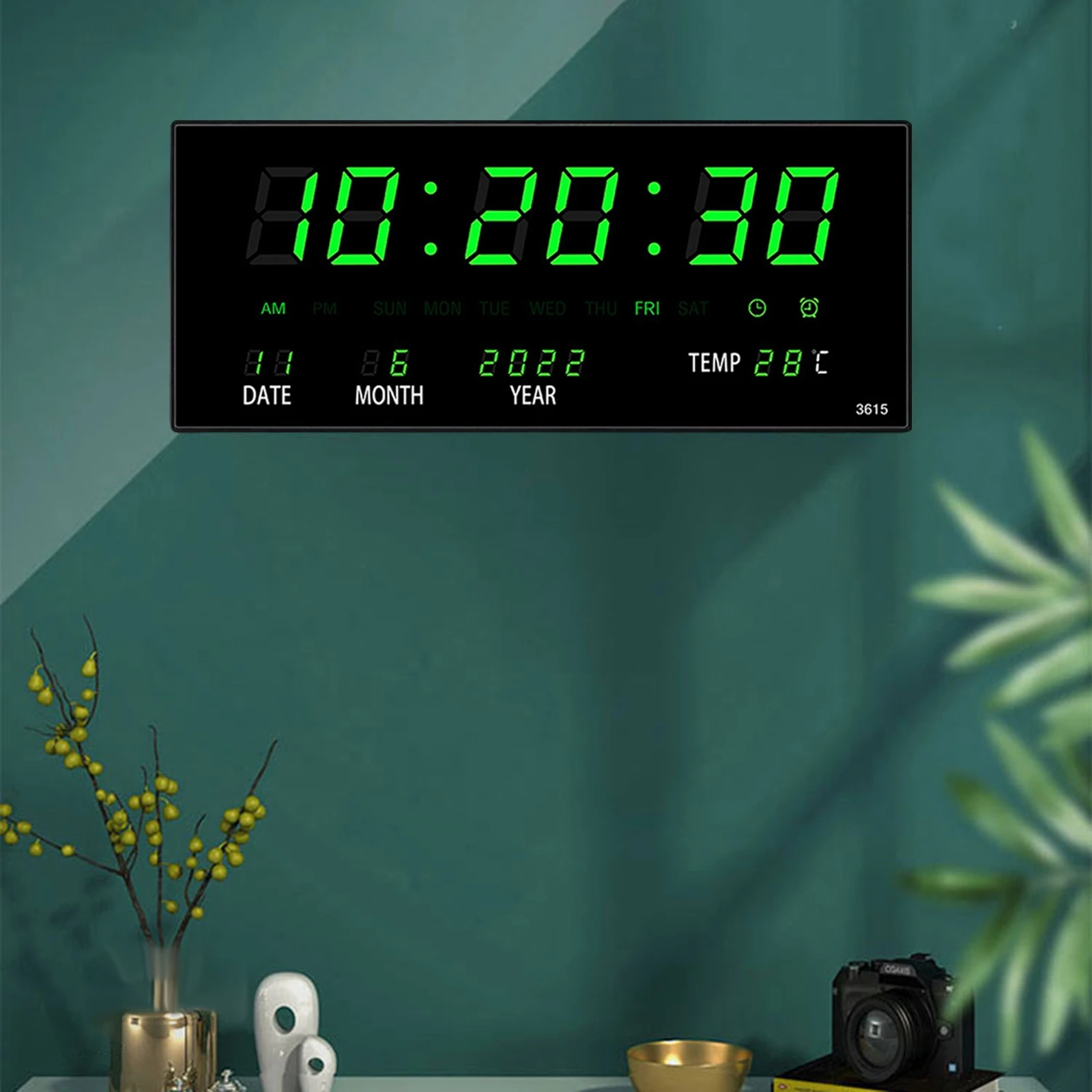 Digital Alarm Clock Temperature USB Powered Calendar Date Perpetual Calendar Electronic Clock for Bedside Travel Teens Elderly wall clock digital wall clock digital display clock