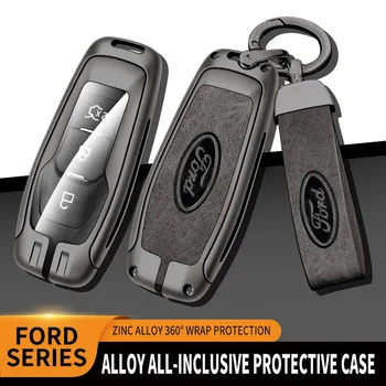 Metal TPU Leather Remote Key Case for Ford Focus, Mondeo, Mustang, F-150 & More 1