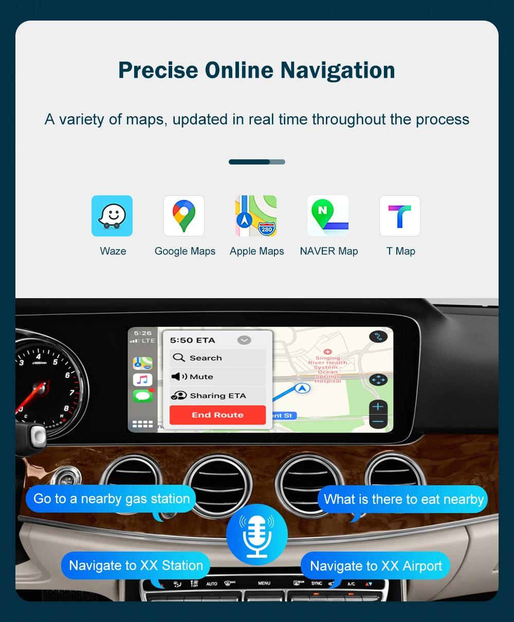RoadTop Wireless CarPlay for Mercedes Benz S Class W222 Road Top