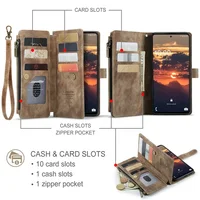 CaseMe Flip Leather Zipper Wallet Case For Samsung A16 A36 A56 A15 A25 A35 A55 A14 A24 A34 A54 A13 A23 A33 A53 Card Phone Cover 2