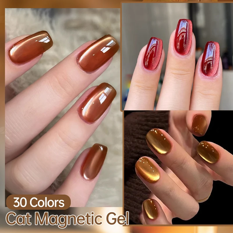 15ml Cat Magnetic Gel Nail Polish 30 Colors Semi Permanent Magnetic Gel UV/LED Soak Off Painting Vanrish Design