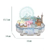 DIY Wooden London Street View Music Box Model Building Kits 3D Puzzle With Lights Toys for Children Birthday Gifts Home Decor 6