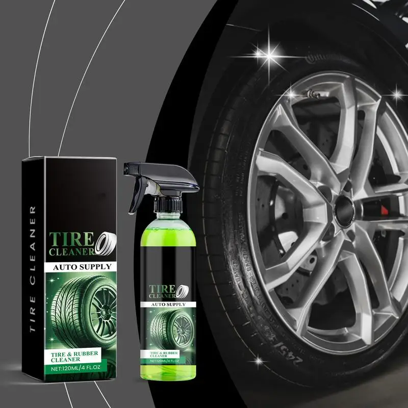 Tire Cleaner Spray Wheel Cleaner 120ml Car Cleaning Spray Car Tire Shine & Wheel Care Products Shine For