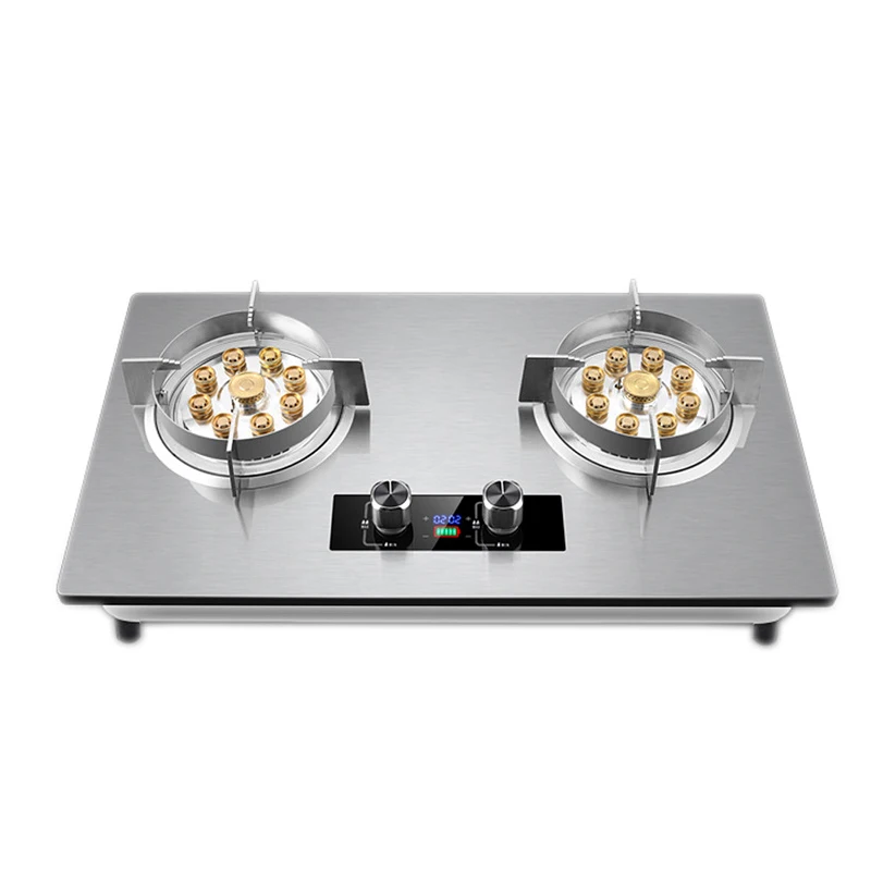 Gas Stove Household Timing Desktop Embedded Dual-Purpose Super-Large Firepower Intelligent Timing Flameout Protection Cooker
