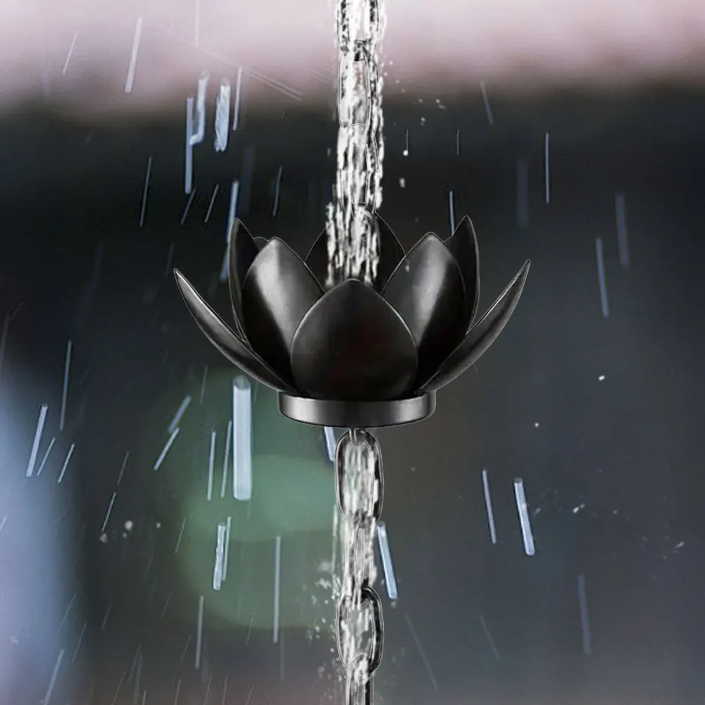 Rain Chain Adapter Adjustable Length Metal Easy To Install Rain Chain System Stylish Decorative For Gutters