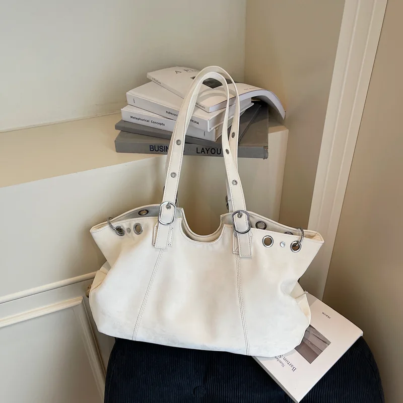Vintage Large Women's Handbag - Top-Handle Fashion Satchel & Tote Shoulder Bag