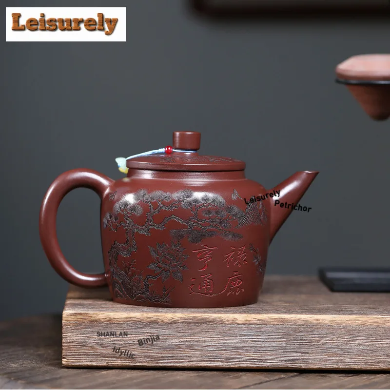 890ml Yixing Purple Clay Teapots Handmade Double Deer Pot Raw Ore Purple Mud Tea Maker Kettle Zisha Tea Set Tea Ceremony Gift