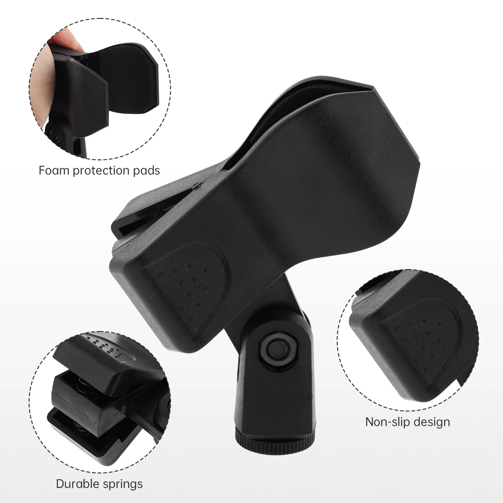 Universal Microphone Clip Clamp Bracket 1/4 Inch Condenser Microphone Clip Live Tripod Stand Accessories 1pcs microphone mount clamp