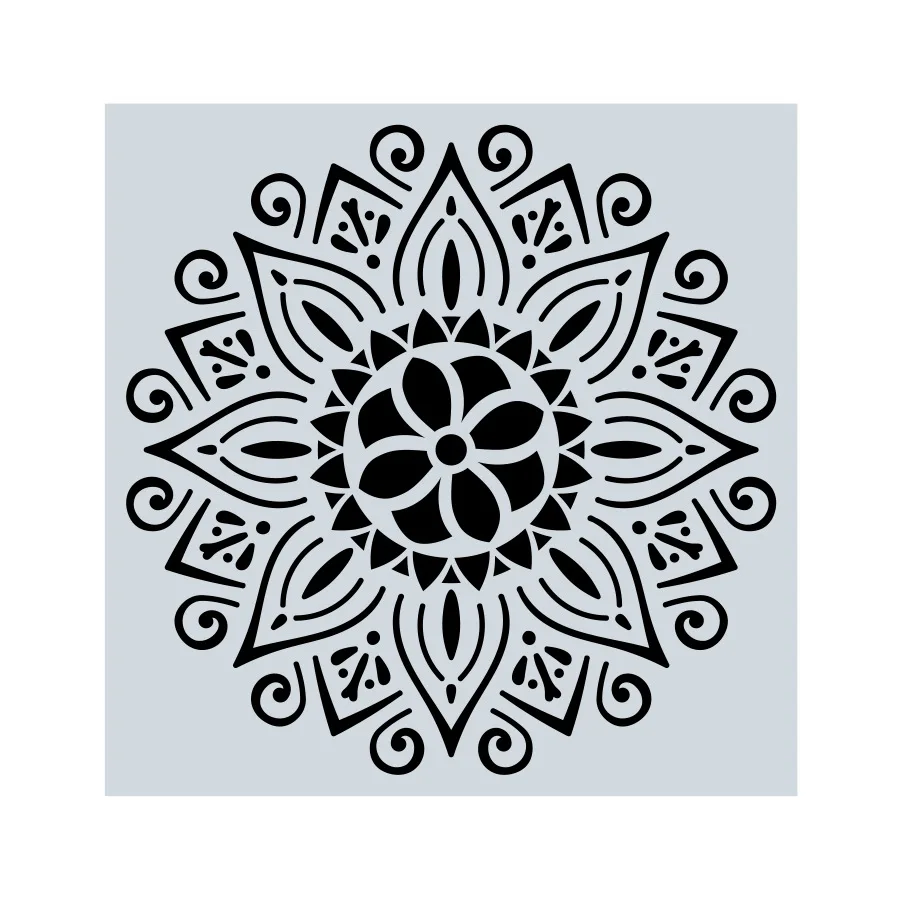 Decorative Mandala Stencil Spray Painting Template - Durable, Washable DIY Window & Wall Decor Tool