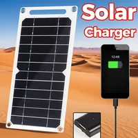 Chargeur de panneau solaire 35W, USB, étanche, pour randonnée et camping en plein air, batterie portable, panneau de charge pour téléphone portable, 5V 1