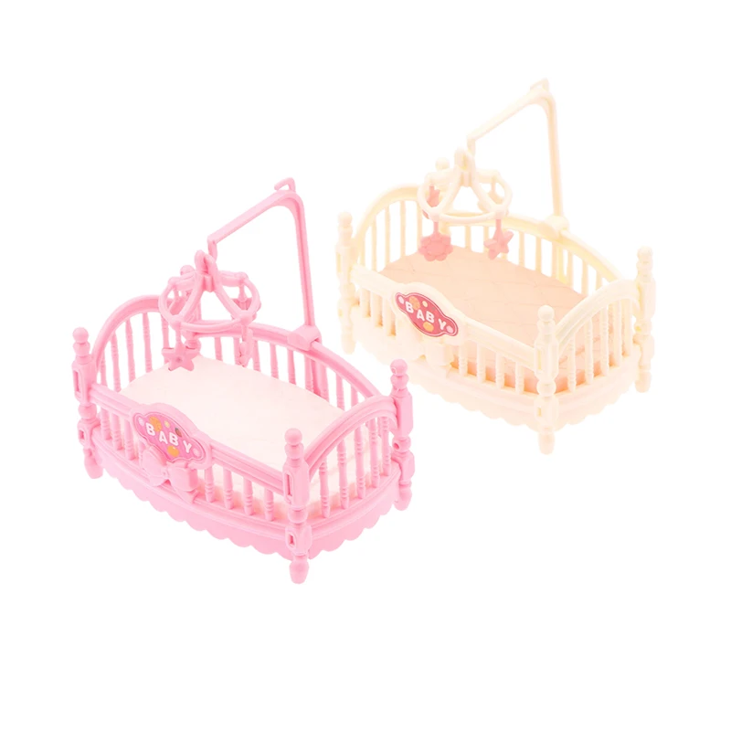 1/12 Puppenhaus Simulation Mini Krippe Baby Bett Modell Puppenhaus Schlafzimmer Möbel Dekoration Puppen Haus Zubehör – Detail 9