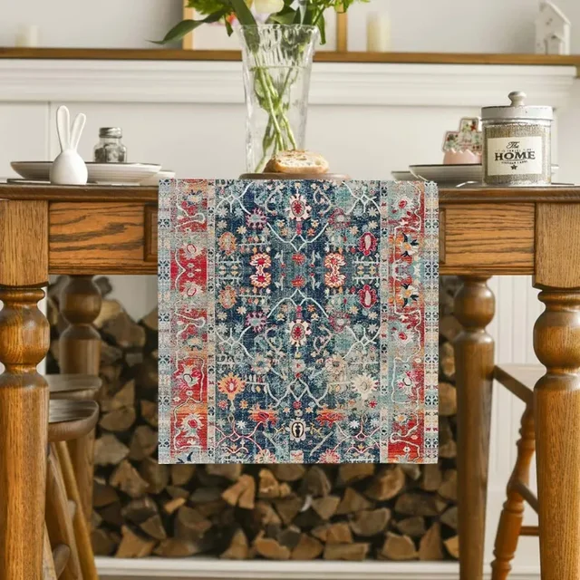 Bohemia Linen Table Runners Country Pastoral Style Jacquard Rectangular Tablecloth Kitchen Table Table Runner Home Party Decor 3