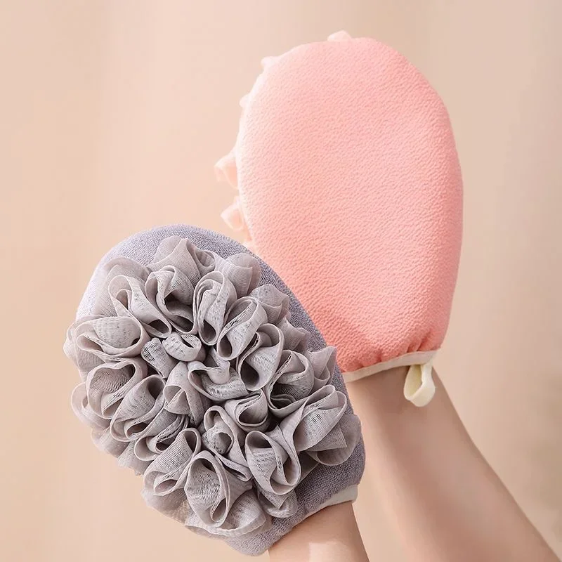 1pc Double Sides Portable Bath Gloves Body Scrubber Shower Exfoliating Sponge Body Cleaning Brush Massage Mesh Bathing Tool 2