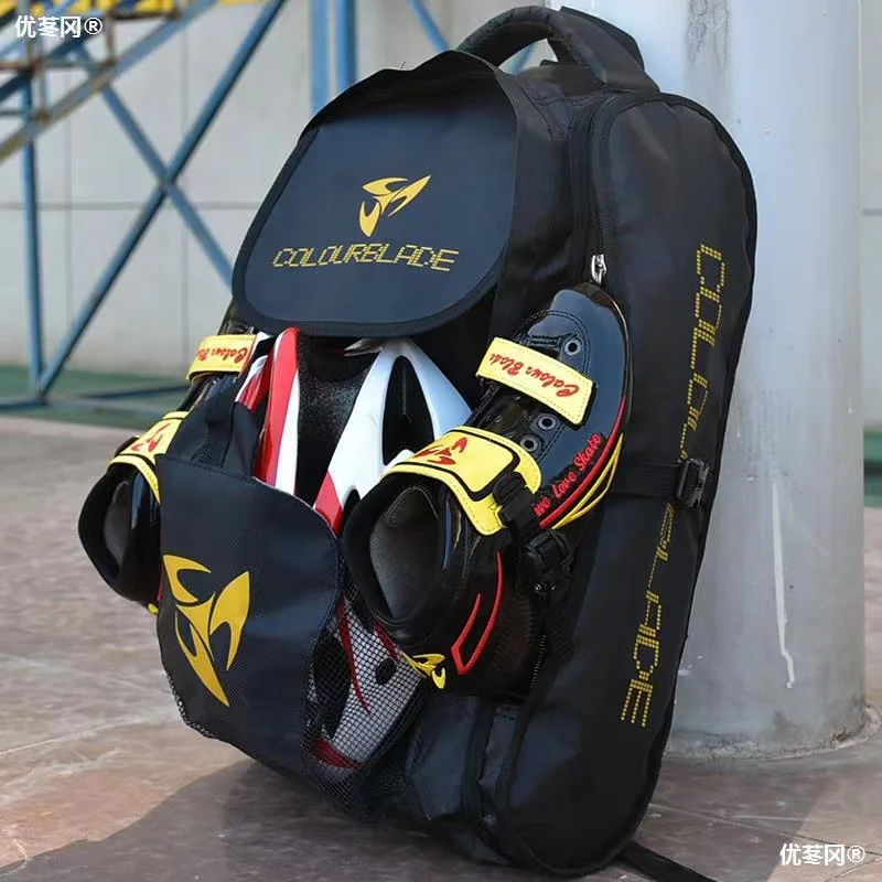 Professional Inline Speed Skating Bag Competition Travel Roller Skates Racing Shoes Container Backpack Support 90mm 100mm 110mm
