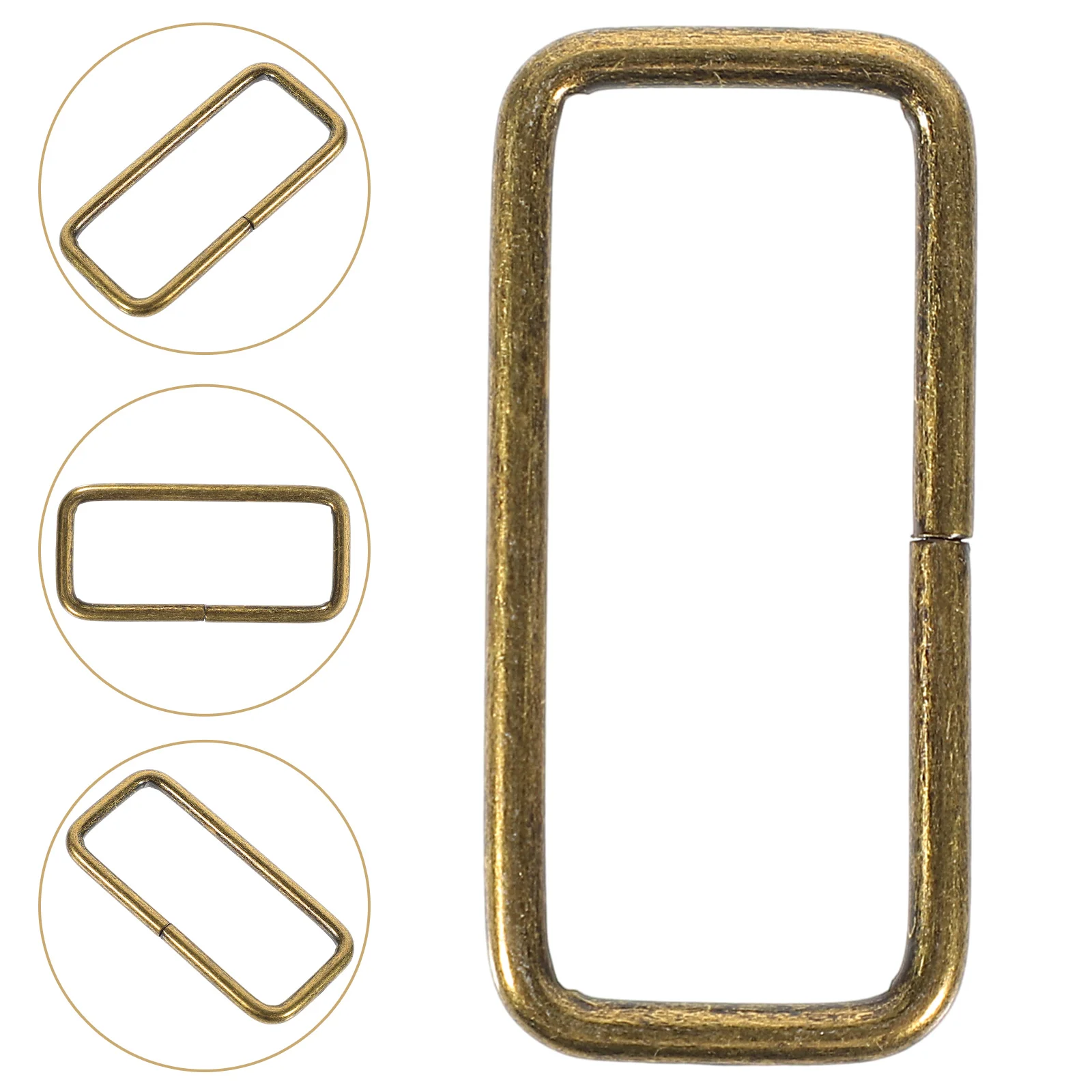 

20pcs Metal Buckle Ring Zinc Alloy Strap Keeper for Shoes Belts Bags Strap (Bronze)