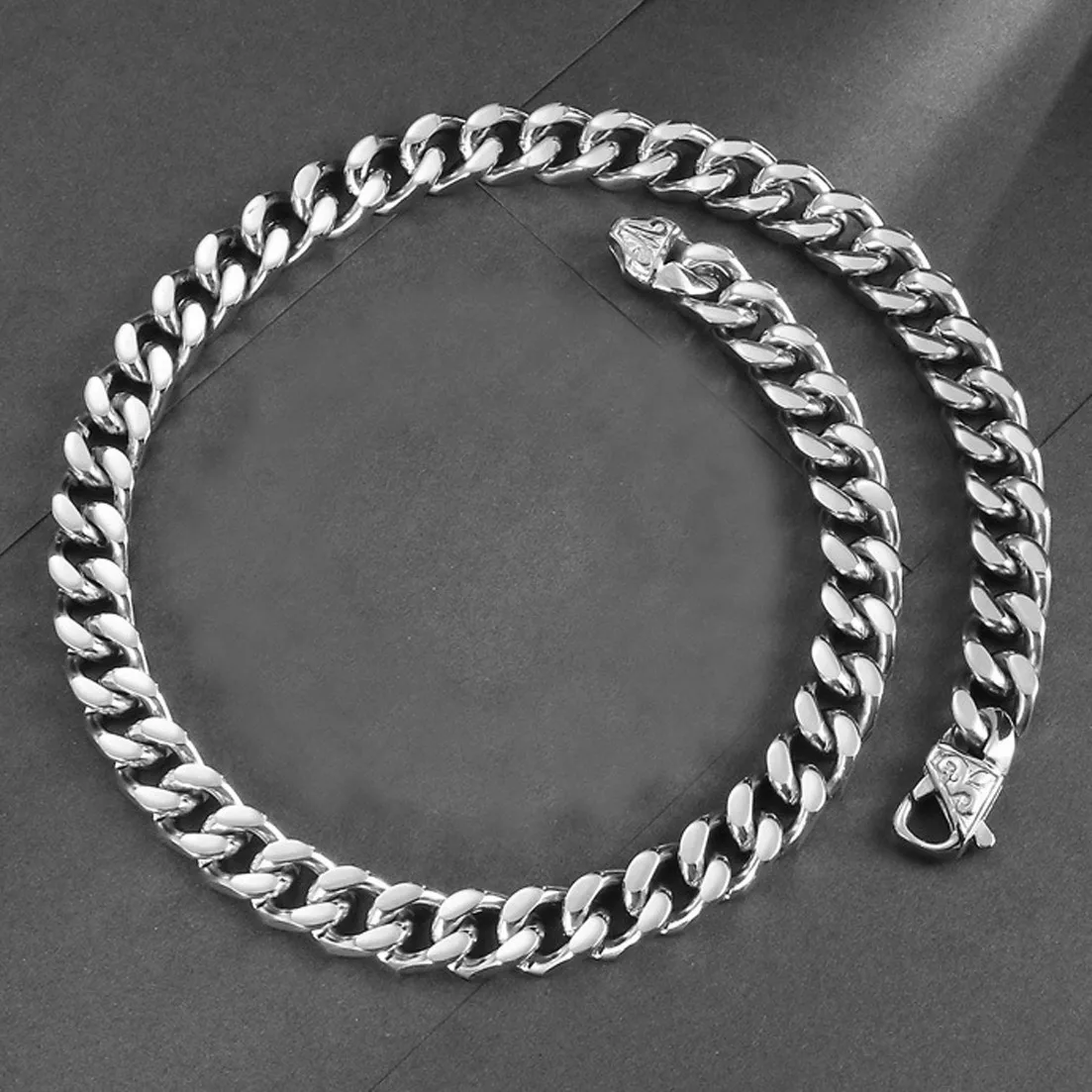12mm/15mm Fashion Silver Color Mens Cuban Chain Necklaces Stainless Steel  Curb Box Link Chokers or Bracelet Hiphop Jewelry - AliExpress