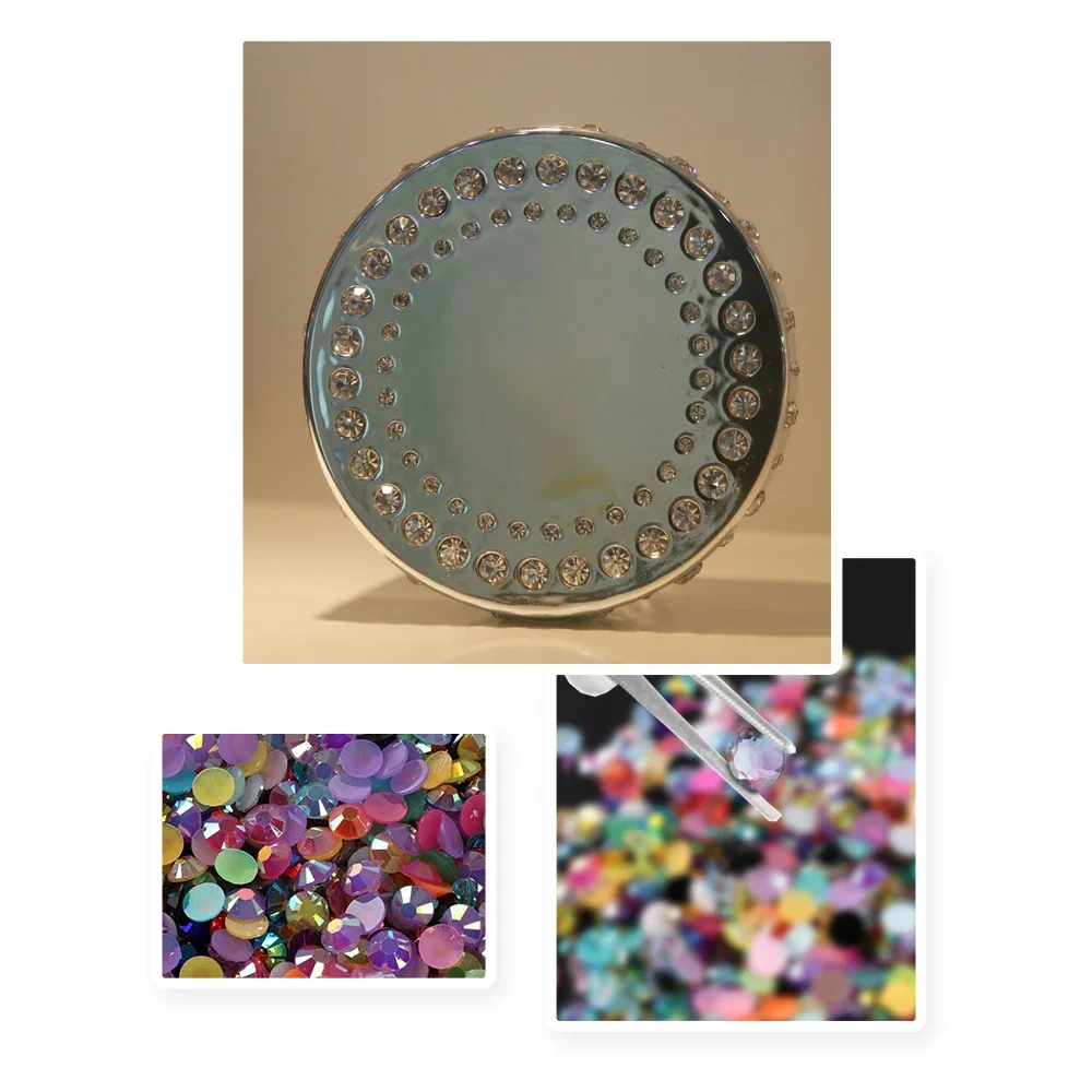Bulk 2-6mm Jelly AB Resin Non Hot Fix Rhinestones Flat Back Plastic Crystals Strass Glitters Big Package Stones