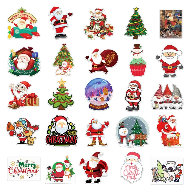 100pcs Christmas Stickers - Perfect For Decorating Water Bottles, Laptops,  Diy Projects, Etc.