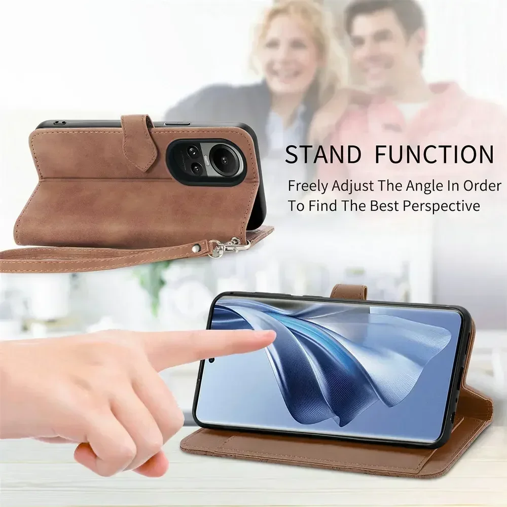 Leather Zipper Wallet Flip Cover Case