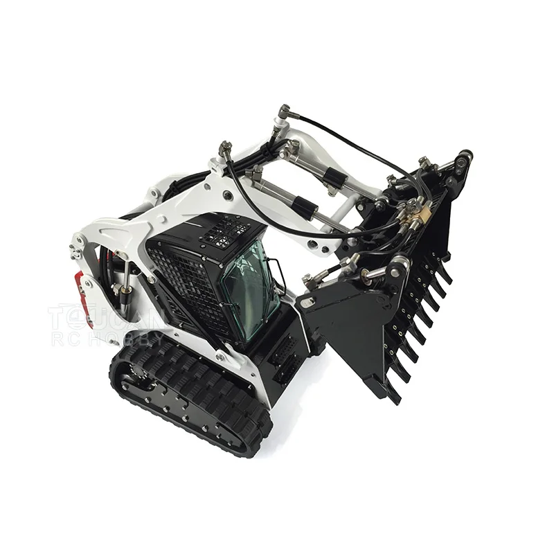 US Stock LESU 1/14 Aoue LT5 Tracked Skid-Steer CNC Metal Hydraulic RC Loader RTR Model Remoted Truck Christmas Gifts THZH1208 4