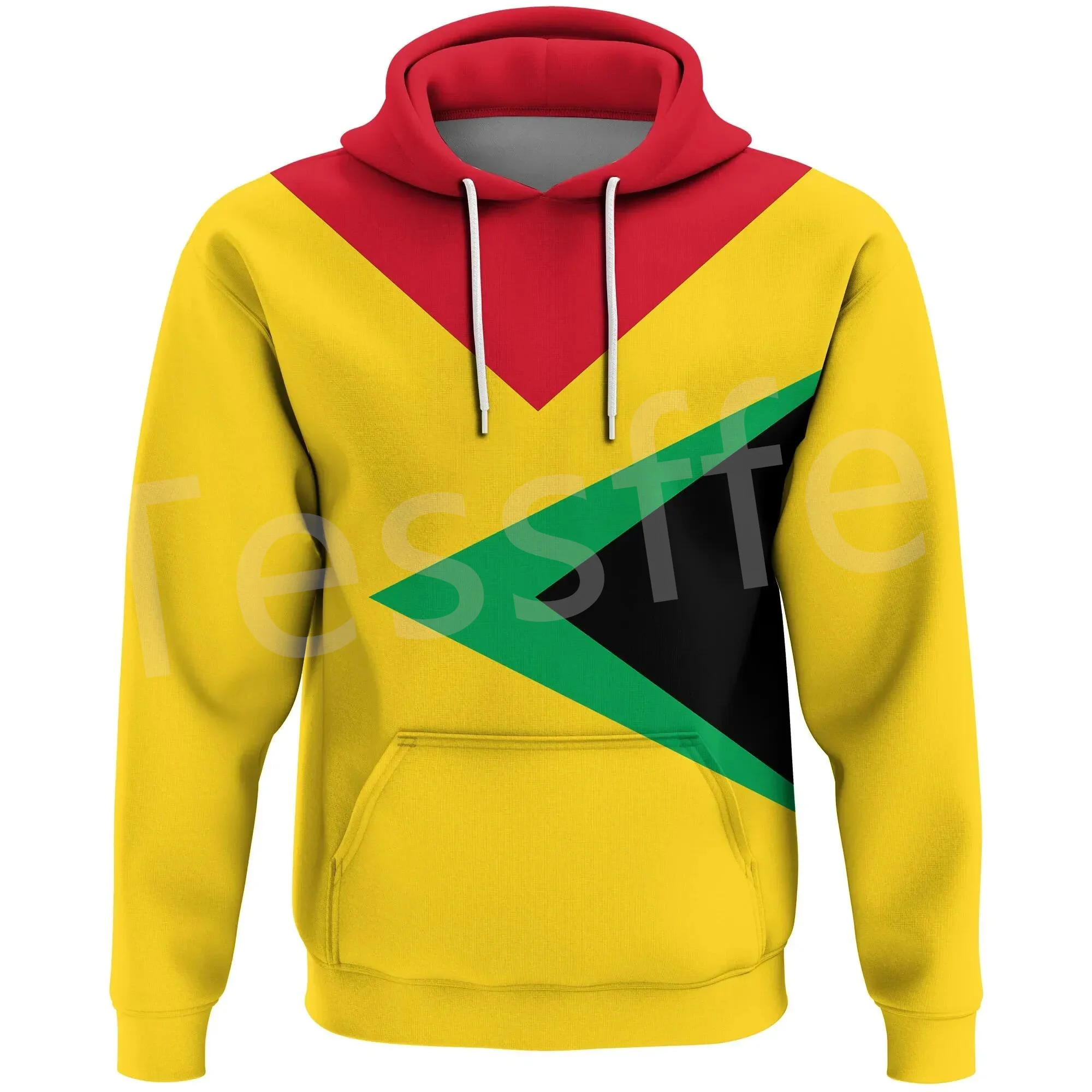 Tessffel South America County Guyana Flag Tribe Tattoo Retro Tracksuit 3DPrint Men/Women Pullover Casual Funny Jacket Hoodies A2