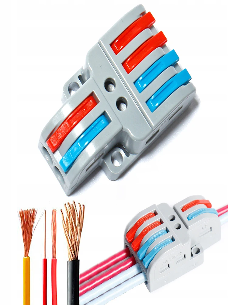 

20/25/50 PCS Mini Fast Wiring Cable Connectors Universal Compact Splitter Electrical Conductors Push-in Home Terminal Block