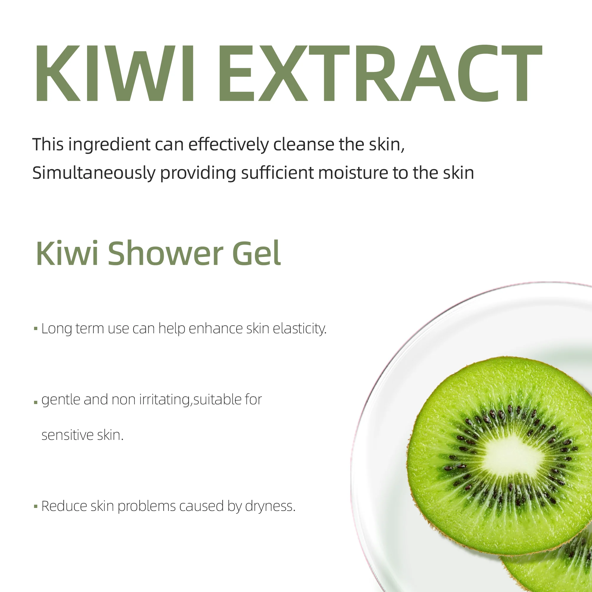 S&eacute;fralls Kiwi Shower Gel 5x225g-Hydrating & Moisturizing, Natural Kiwi Extract, Long-Lasting Fresh Scent, Exfoliating,