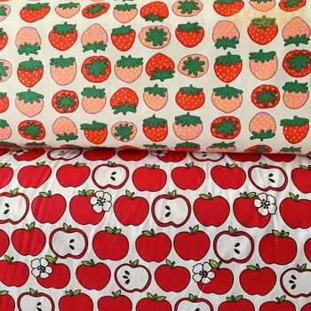160 cm * 50 cm Puro cotone mela fragola twill di cotone stampa bambino studente lenzuolo copripiumino tovaglia fatta a mano fai da te