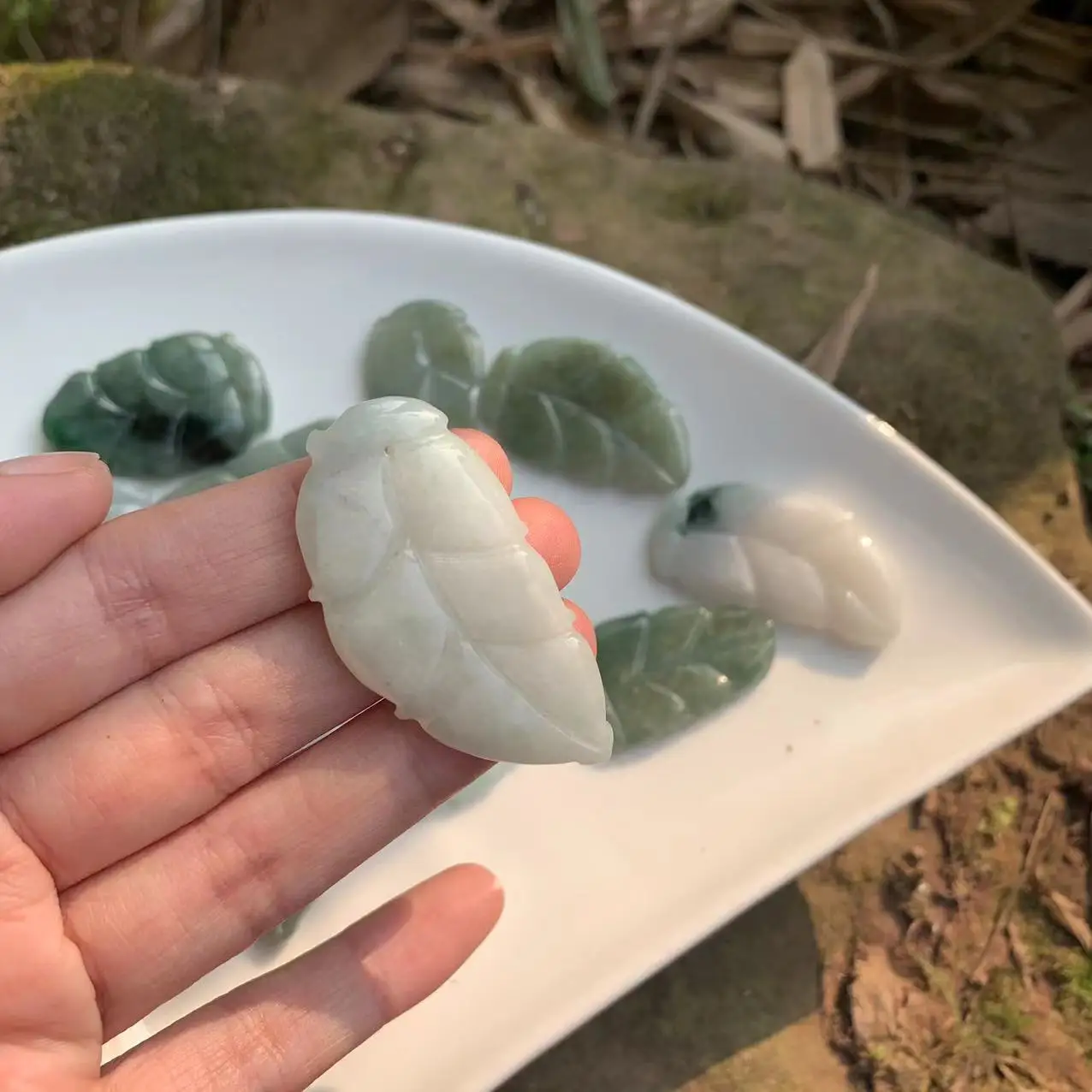 Natural Myanmar JADE LEAF Jadeite Pendant Necklace high-end gift Pendant Necklaces Leaf