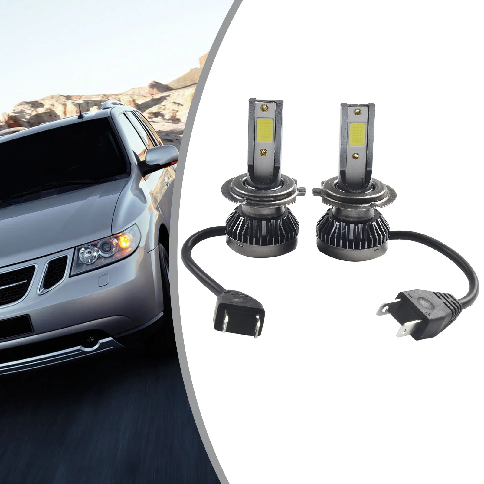 플러그 앤 플레이 헤드램프 전구, 실용적인 H7 하이 로우 빔, LED 110W, 20000LM, 270 도 교체, 6000K