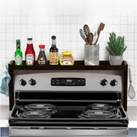 Stove Top Shelf, Kitchen Over Shelf for Stove, Stove Spice Rack for Top,  Kitchen Spice Organizer 1