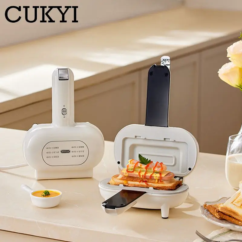Double side heating Handheld Sandwich Maker Folding Grill Non-stick Frying pan Toast Bread oven Burrito Machine Hot dog Maker 3