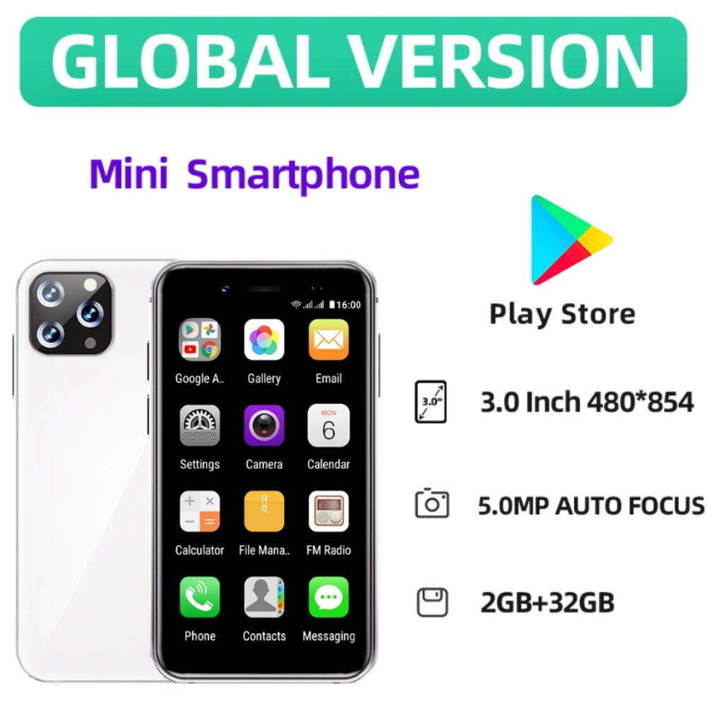 スマホ ミニ携帯電話 4G スマートフォン 3インチ Android 9