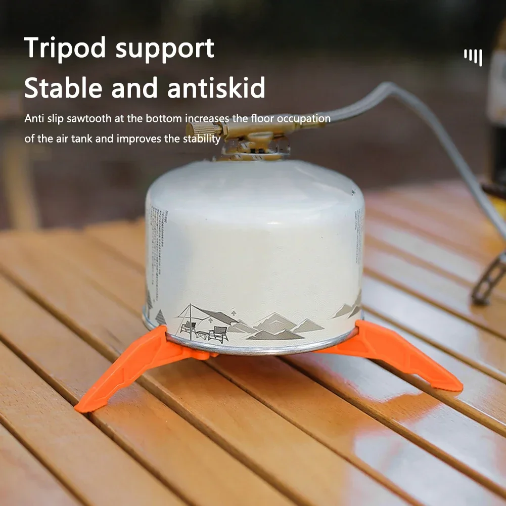 1pc Gas Tank Stand Folding Portable Easy Folding Tripod Stable Stand Universal Base Camping Stove Kettle Holder 4