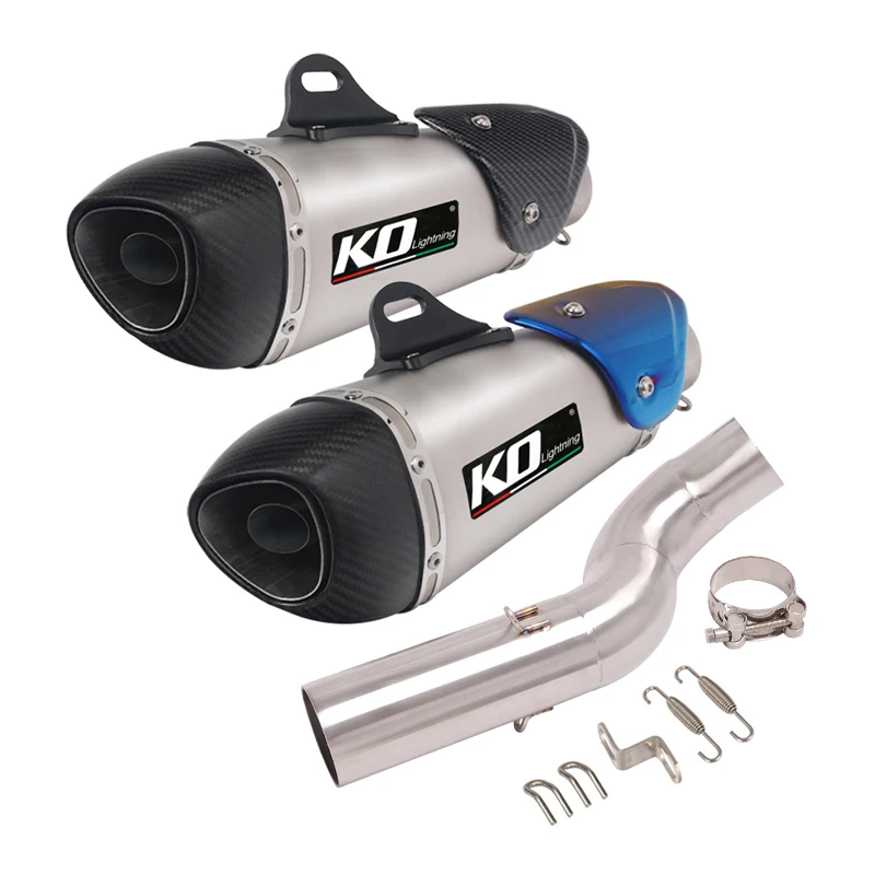 

For Triumph Street Triple 765S 765R 765RS 2017-2022 Motorcycle Exhaust Pipe Escape Muffler Mid Link Pipe Stainless steel carbon