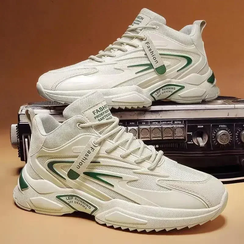 

Новинка весна-осень 2024 роскошные мужские туфли для папы Модные дышащие сетчатые кроссовки на шнуровке модная повседневная спортивная обувь