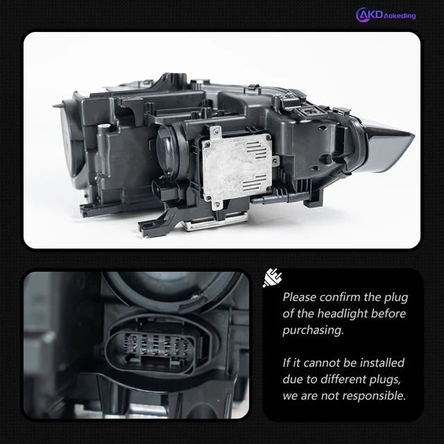AKD رئيس مصباح لأودي A5 A5L LED المصباح 2008-2016 المصابيح الأمامية A5 DRL بدوره إشارة عالية شعاع الملاك العين العارض عدسة